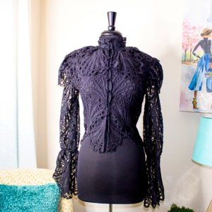 Riley Lace Blouse - Black